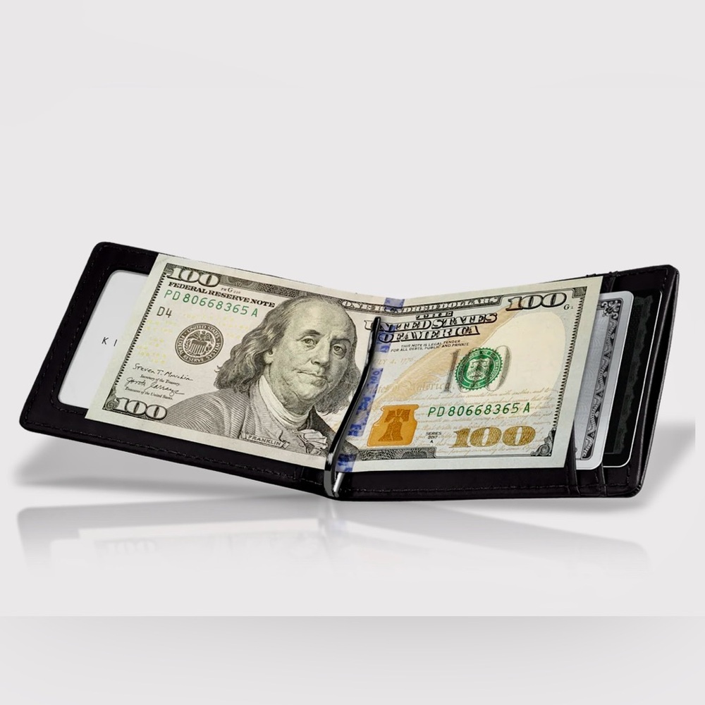 Slim Wallet - Minimalist RFID Money Clip for Men NWOT - Picture 8 of 13